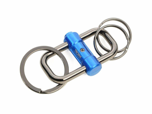 Key key ring with 3 wheels Troika 2 -Way Key - blue