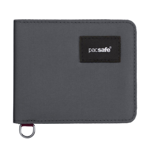 RFIDsafe recycled anti-theft double wallet - dark grey