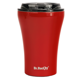 Coffee thermal mug with ceramic coating Dr.Bacty Apollo - 227 ml - red