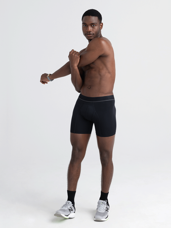 Men's sports running boxer briefs SAXX KINETIC HD Boxer Brief - black.
