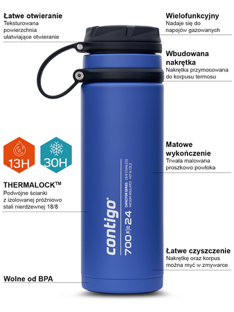 Thermos/Thermal Bottle Contigo Fuse  700ml - Blue