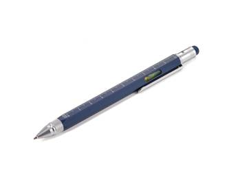 multifunctional ballpoint pen TROIKA construction - navy blue.