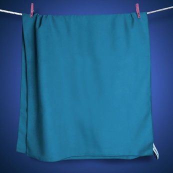 Antibakterielles doppelseitiges geriebenes Handtuch 43x90 Dr. Bacty - Marineblau