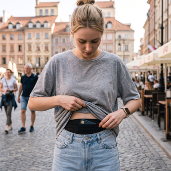 Secret travel waist pouch Pacsafe Coversafe S100 - black