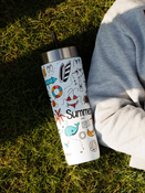 Thermobecher mit strohhalm Contigo Luxe Tumbler 720ml - Summer - Salt