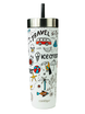 Thermal mug with straw Contigo Luxe Tumbler 720 ml - Summer - Salt