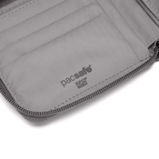 Men's small RFID Pacsafe wallet - stone