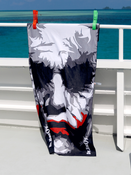 Dr.Bacty 70x140 beidseitig schnell trocknendes Handtuch - Joker Face