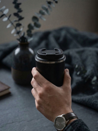 Dr. Bacty Eco Thermobecher Terra – Matt Schwarz