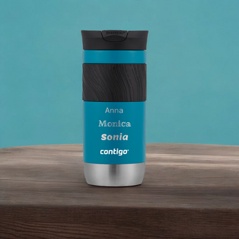 Contigo Byron 2.0 470ml thermal mug with engraving - Matte blue
