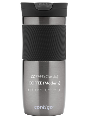 Thermal mug Contigo Byron 470ml with custom inscription - engraved - Gunmetal