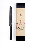 Aka Tori Damaszener-Brotmesser 8" mit Gravur - Tokyo Black