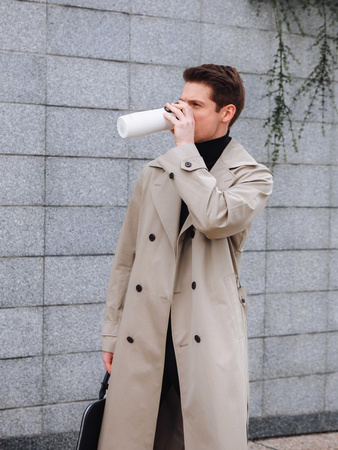 Personalisierbarer thermobecher Contigo West Loop 3.0 470ml - Weiß matt