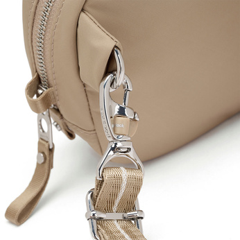 Kleine 2-in-1-Handtasche für Damen mit Diebstahlschutz Pacsafe W – beige
