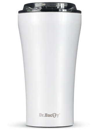 Thermobecher für Kaffee Dr.Bacty Apollo 2.0 360 ml "Rdest żyworodny" – Weiß