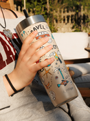 Thermobecher mit strohhalm Contigo Luxe Tumbler 720ml - Summer - Brown Sugar