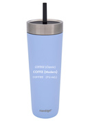 Thermobecher mit strohhalm Luxe Tumbler 720ml mit Gravur - Periwinkle