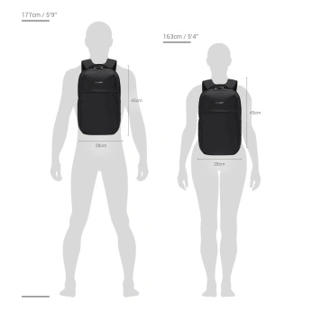 Anti-theft urban backpack Pacsafe Vibe 20L - black