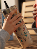 Thermobecher mit strohhalm Contigo Luxe Tumbler 720ml - Summer - Brown Sugar