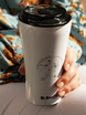 Dr.Bacty Apollo 2.0 Thermokaffeebecher - Aquarius - 360 ml - Weiß glänzend