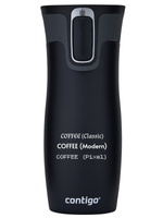 Thermal mug Contigo West Loop 2.0 with custom inscription- engraved - Balck