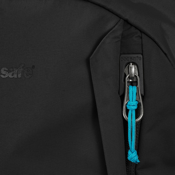 Anti-theft 25L Pacsafe ECO Econyl® hiking backpack - black.