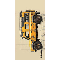 Dr.Bacty 70x140 beidseitig schnell trocknendes Handtuch - Rover Safari