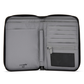 Herren-Geldbörse mit Diebstahlsicherung und RFIDsafe compact travel organizer technology - schwarz - nach der Ausstellung