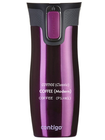 Thermal mug Contigo West Loop 2.0 with custom inscription - engraved - Raspberry