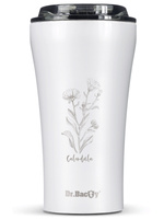 Thermal Coffee Mug Dr.Bacty Apollo 2.0 360 ml "Calendula" – White