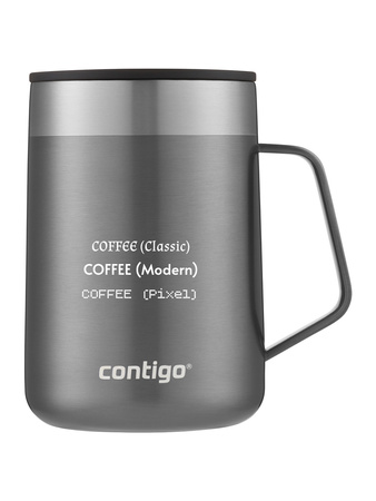 Thermal mug Contigo Streeterville 420 ml custom inscription - engraved - Grey