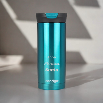 Thermal mug Contigo Huron 470ml with custom inscription - engraved - Biscay Bay