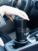 Dr.Bacty Apollo 2.0 thermischer Kaffeebecher - Ode an die Jugend - 360 ml - Schwarz Matt