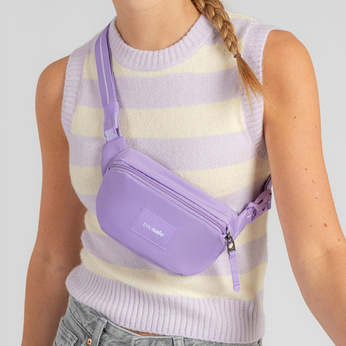 Pacsafe Go anti-theft hip pack - lavender