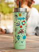 Thermal mug with straw Contigo Luxe Tumbler 720 ml - Summer  - Cucumber
