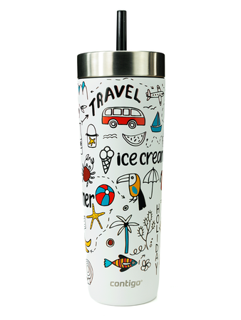 Thermobecher mit strohhalm Contigo Luxe Tumbler 720ml - Summer - Salt