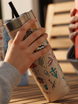 Thermal mug with straw Contigo Luxe Tumbler 720 ml - Summer - Brown Sugar