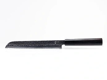 Aka Tori Damaszener-Brotmesser 8" mit Gravur - Tokyo Black