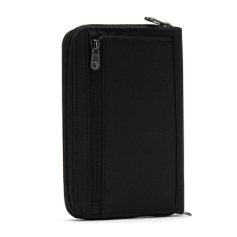 Pacsafe men's large RFID wallet - jet black - display