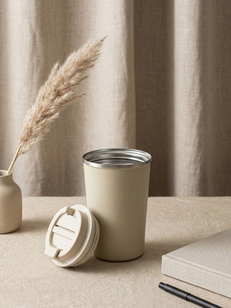 Dr. Bacty Eco Thermobecher Terra – Sandbeige