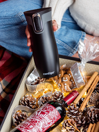 Thermal mug Contigo West Loop 2.0 with custom inscription- engraved - Balck