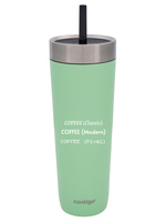 Thermobecher mit strohhalm Luxe Tumbler 720ml mit Gravur - Cucumber