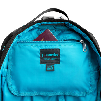 Pacsafe ECO Econyl® Anti-Diebstahl 18l City-Rucksack - schwarz