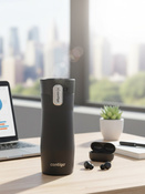 Contigo West Loop 3.0 Thermobecher 470ml - Französische Bulldogge - Matt Schwarz