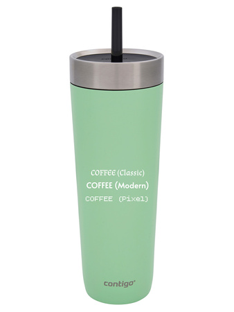 Thermobecher mit strohhalm Luxe Tumbler 720ml mit Gravur - Cucumber