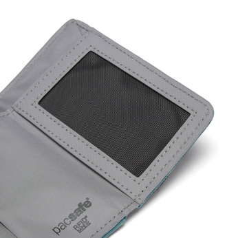 Pacsafe RFIDsafe recycelte Anti-Diebstahl-Geldbörse - marineblau
