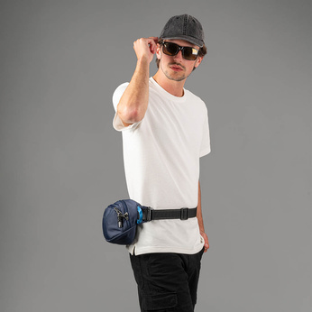 Pacsafe V Anti-Diebstahl-Hüfttasche - navy blau