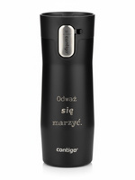 Thermal mug Contigo West Loop 3.0 with custom inscription- engraved - Balck
