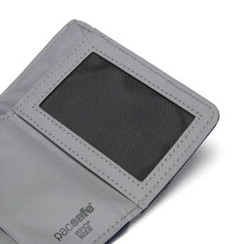 Pacsafe RFIDsafe recycelte Anti-Diebstahl-Geldbörse - marineblau