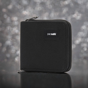Men's small RFID Pacsafe wallet - jet black